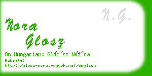 nora glosz business card